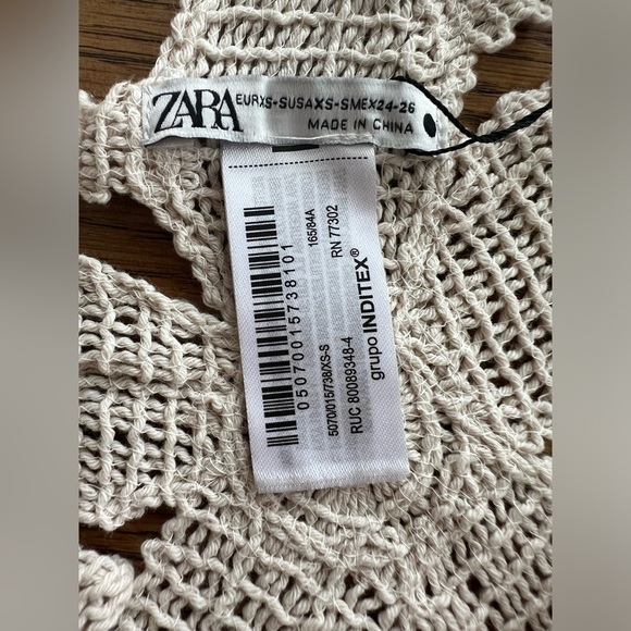 Zara ASYMMETRIC CROCHET DRESS - Picture 12 of 15